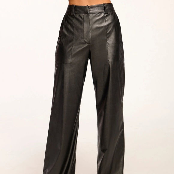 Ramy Brook Pants - NWT $295 Ramy Brook Black Jace Faux Leather Pant Size 6